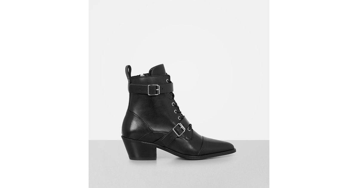 AllSaints Leather Lucie Boot in Black 