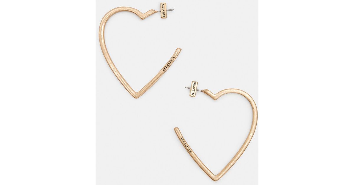 Large heart hoop earrings deals