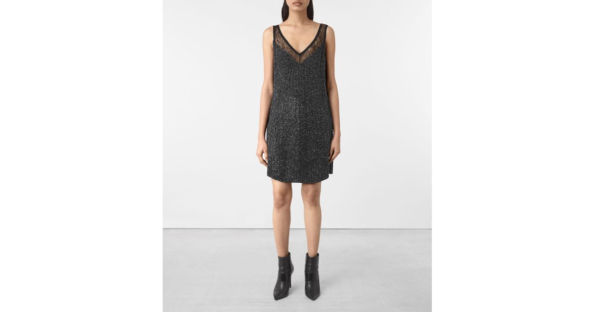 AllSaints Lace Aivren Embellished Dress 
