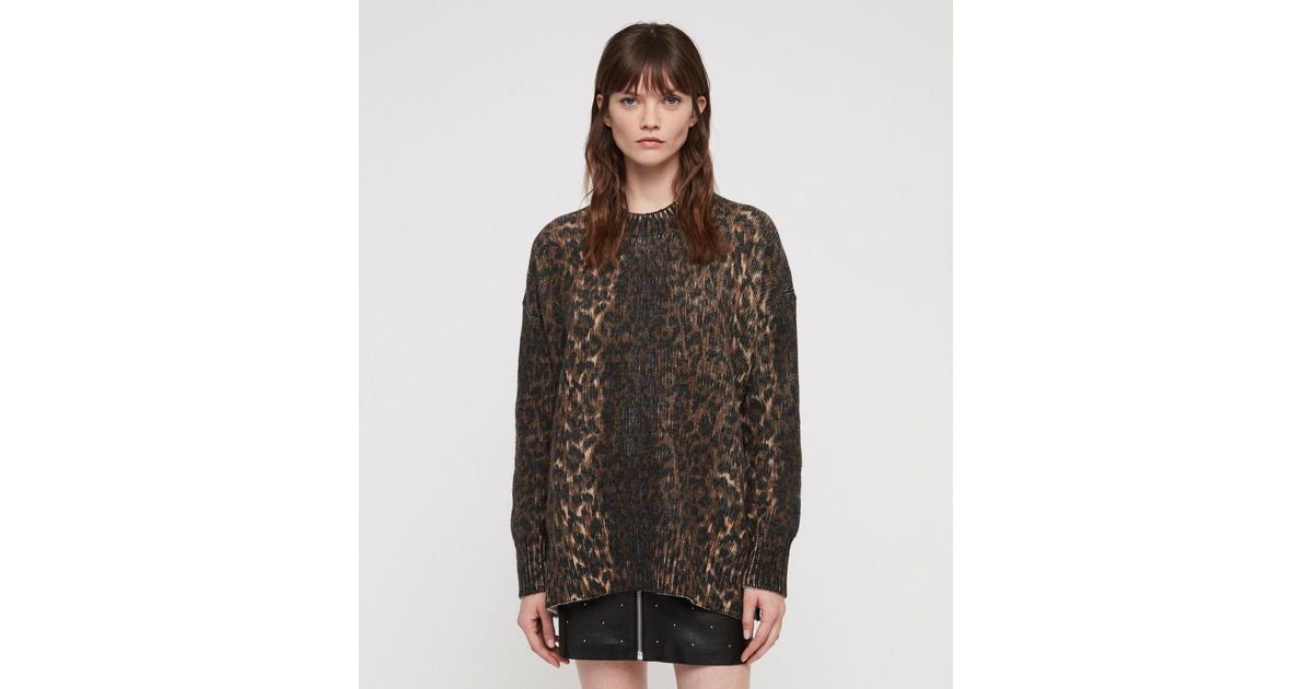 all saints leopard jumper