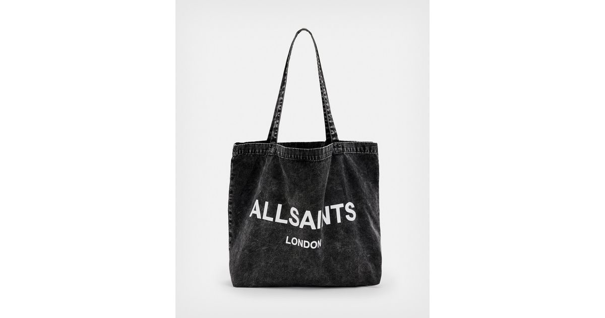 AllSaints Underground Acid Wash Tote Bag in Black for Men Lyst