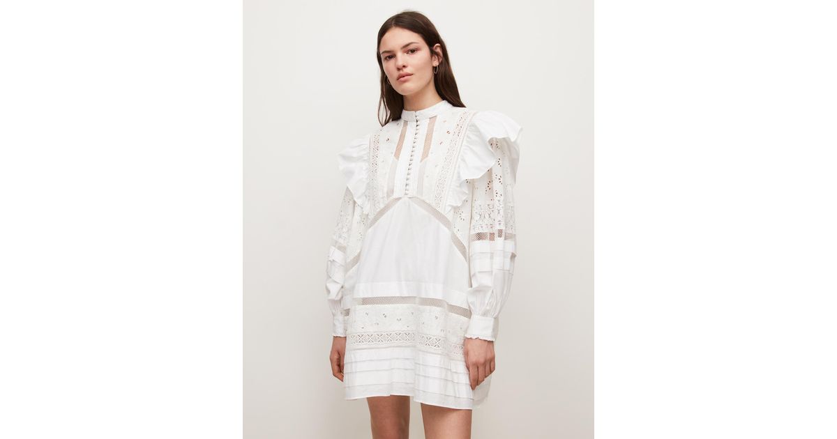 【ほぼ新品】ALLSAINTSワンピース PRIM BRODERIE DRESS AllSaints Prim Broderie Dress (Black) Women's Dress - ShopStyle