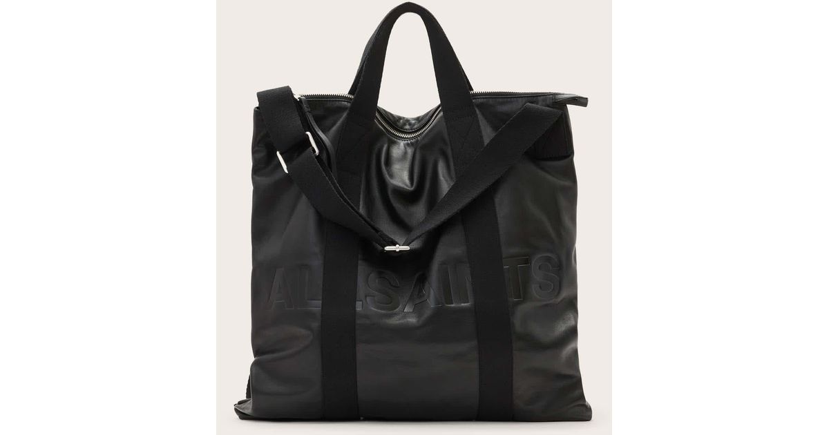 AllSaints Kei Leather Multi-Use Backpack in Black for Men | Lyst Canada