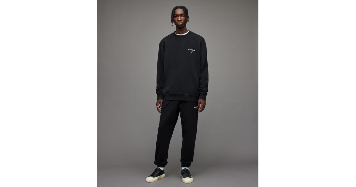 AllSaints Cotton Underground Sweatpants in Black for Men | Lyst