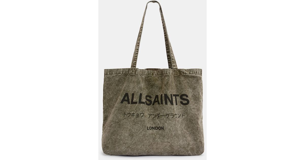 AllSaints Underground Acid Wash Tote Bag in Natural for Men | Lyst