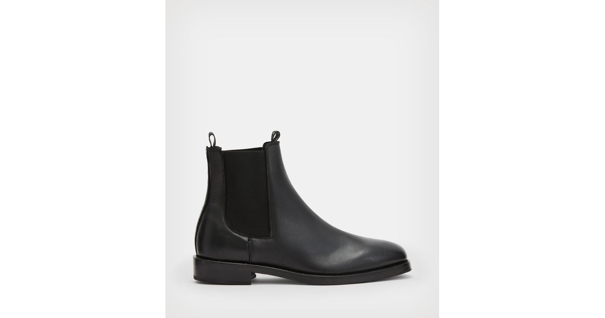 AllSaints Eli Leather Chelsea Boots in Black for Men Lyst