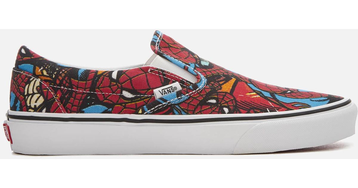 vans slip on marvel spider man