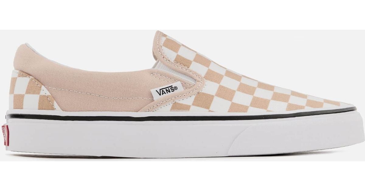 nude checkered vans