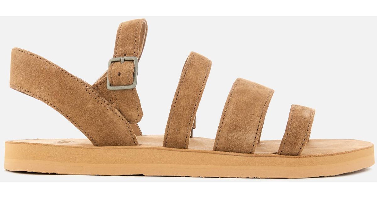 UGG Alyse Strappy Flat Sandals in Tan 