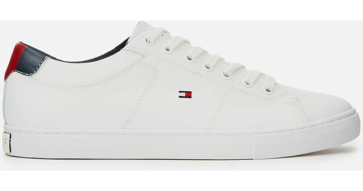 essential vulcanised leather trainers