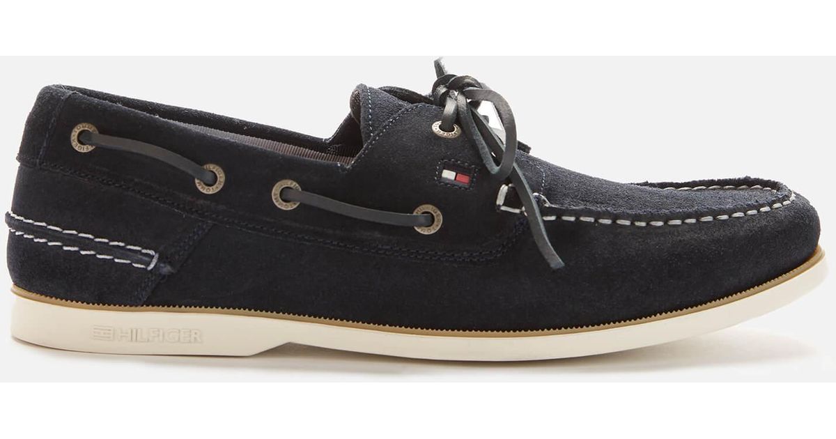 suede boat shoes tommy hilfiger