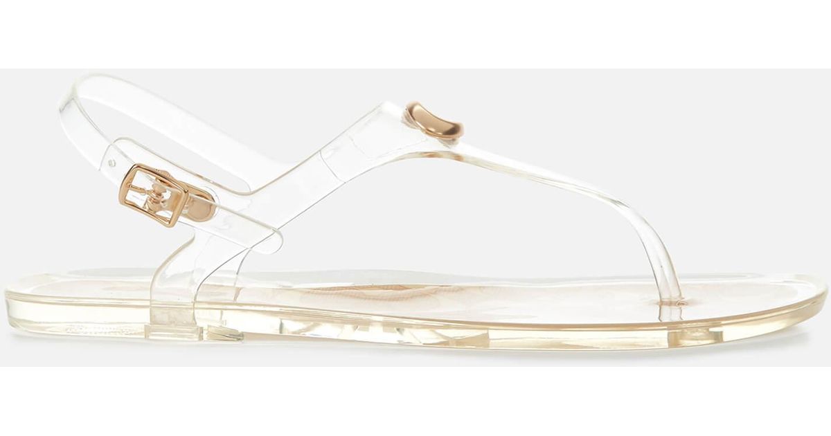COACH Natalee Rubber Jelly Toe Post Sandals in White Lyst Canada