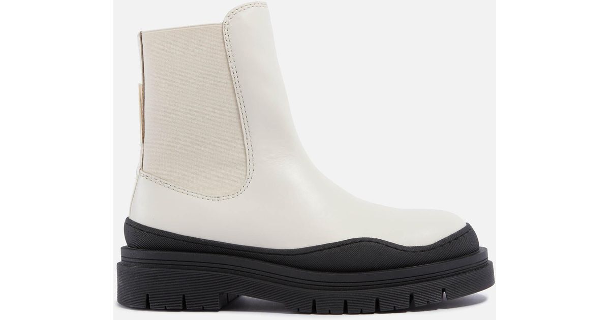 See By Chloé Alli Leather Chelsea Boots in White | Lyst