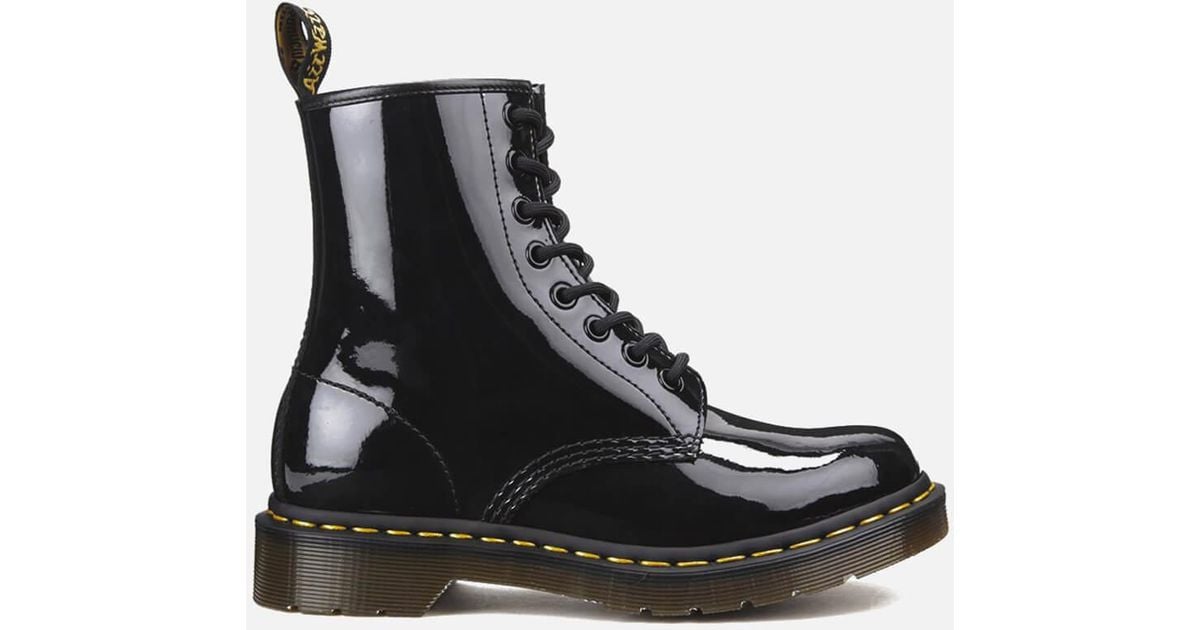 Dr. Martens Leather 1460 Patent Lamper 8-eye Boots in Black - Lyst
