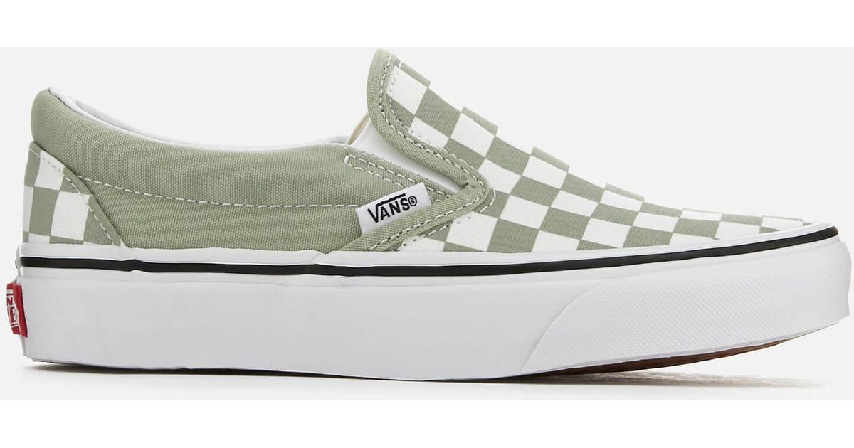 vans green checkered