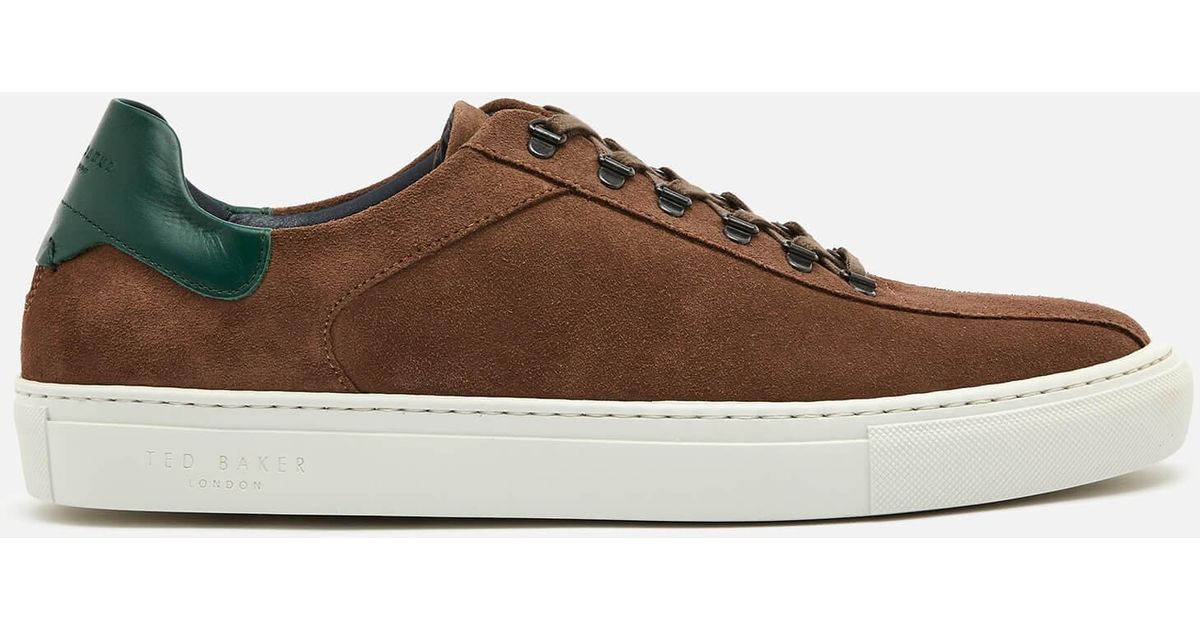 Ted Baker Sontis Suede Trainers in Brown for Men - Lyst