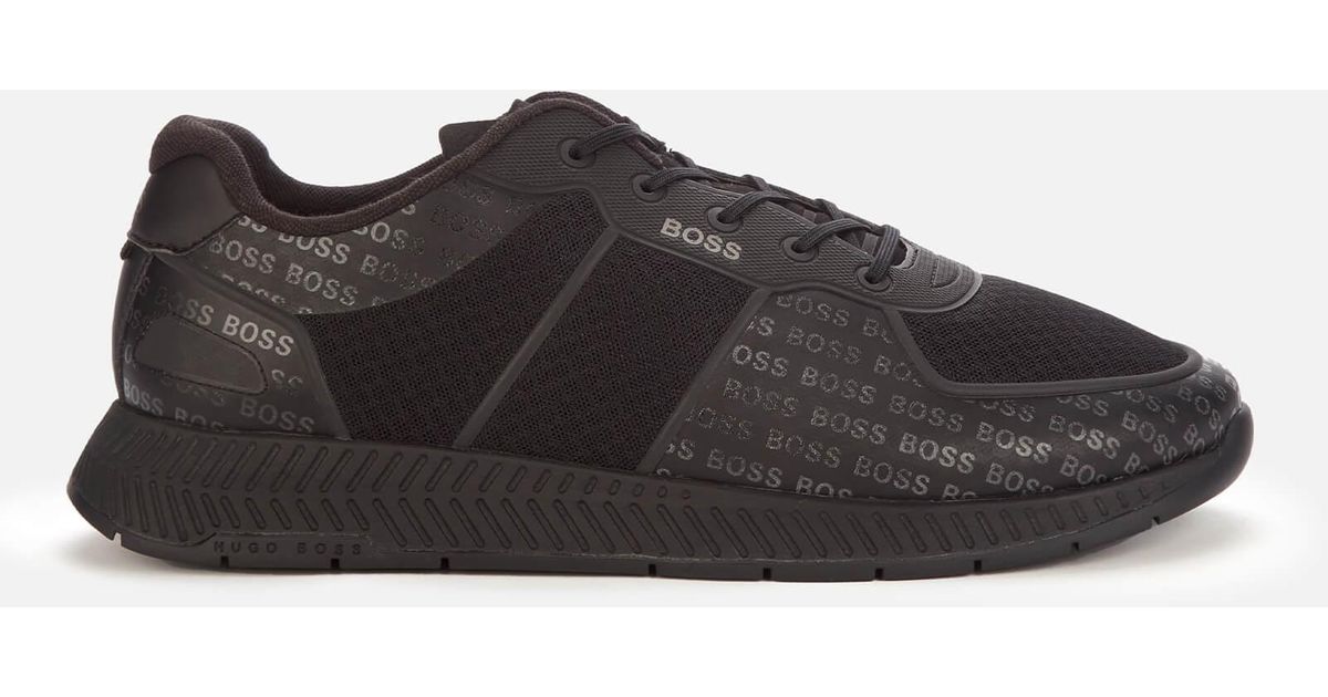 BOSS by HUGO BOSS Synthetic Business Titanium Run Trainers in Black for ...