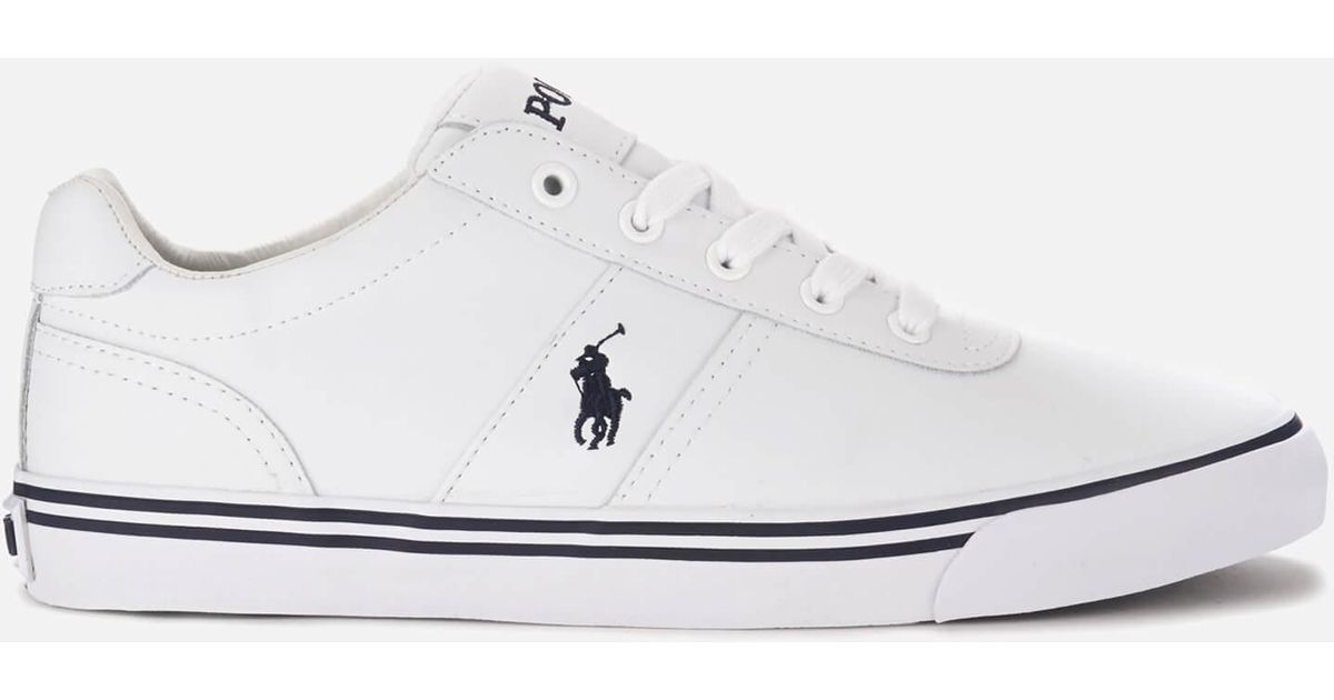 Polo Ralph Lauren Hanford Leather Trainers in White for Men | Lyst UK