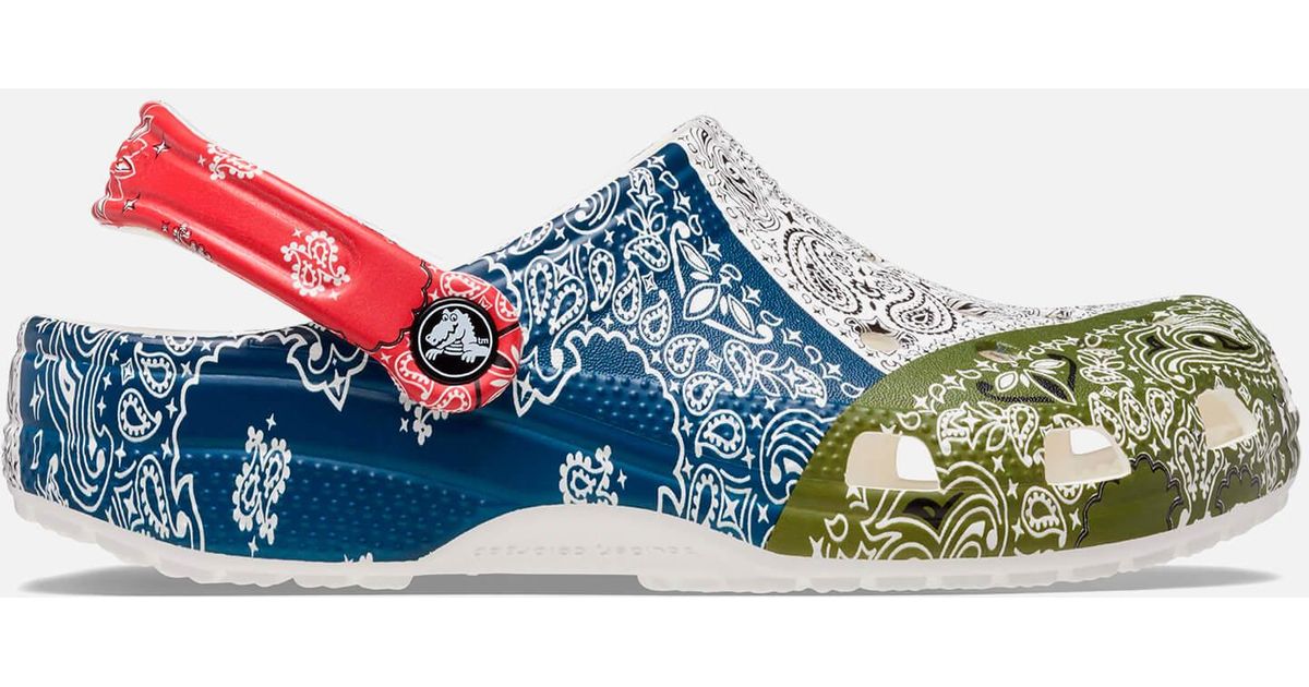 Crocs™ Classic Bandanaprint Rubber Clogs in Blue Lyst UK