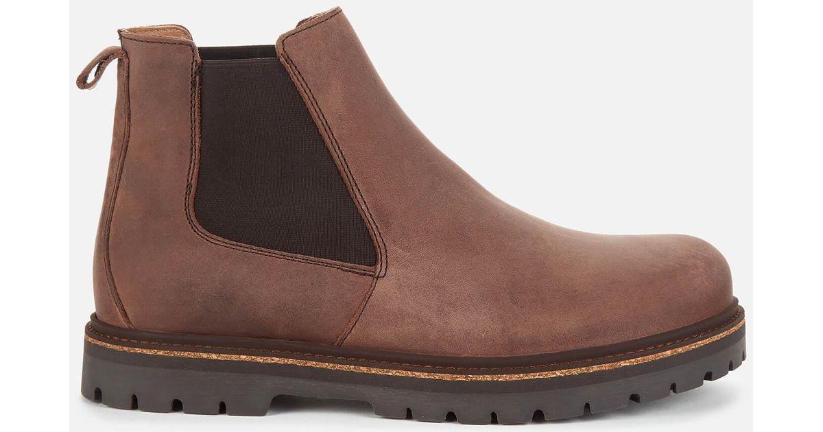 Birkenstock Synthetic Stalon Nubuck Chelsea Boots in Brown for Men | Lyst