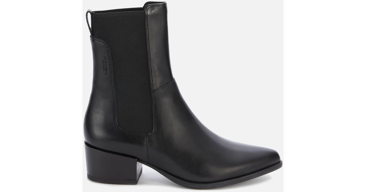 marja black leather boots