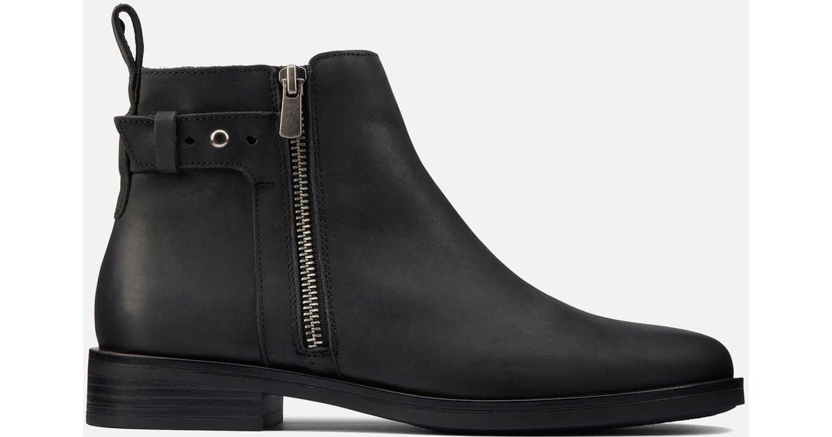 clarks flat ankle boots