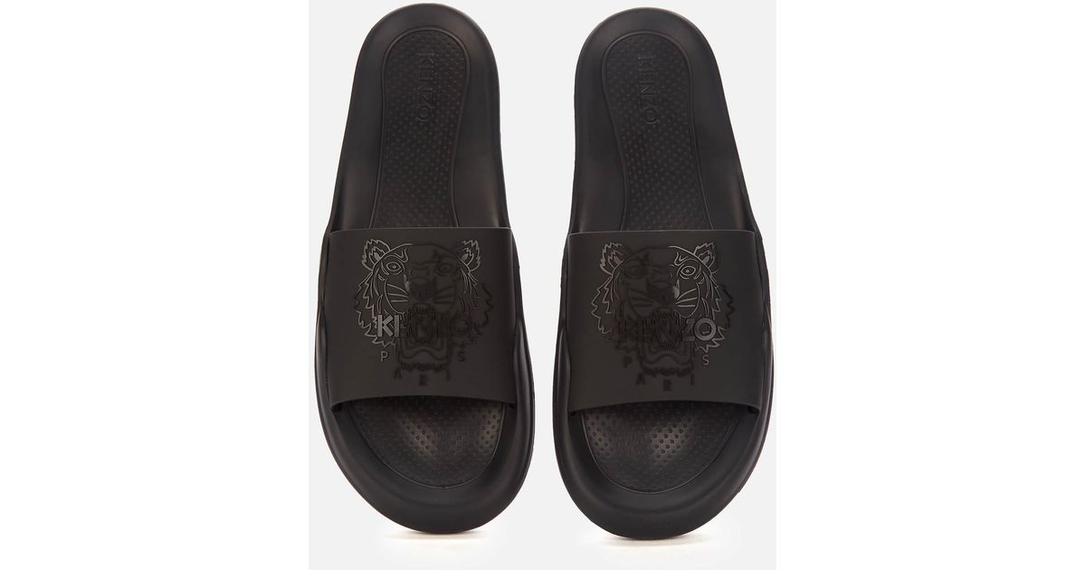 Kenzo Pool logo-embossed slides - Black