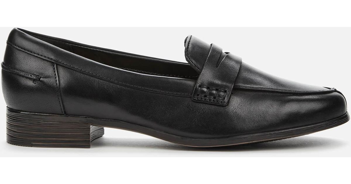 Clarks Hamble Leather Loafers in Black 