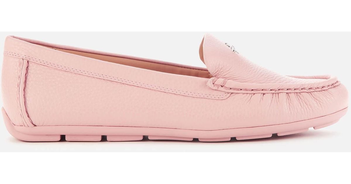 COACH Marley Leather Driver Shoes in Pink Lyst Canada