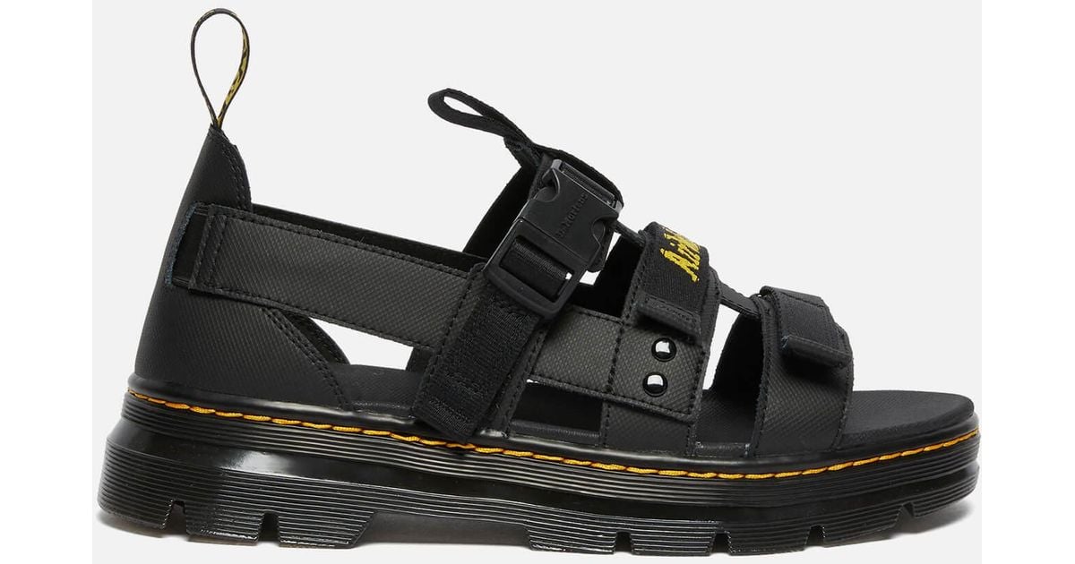 Dr. Martens Leather Pearson Treck Sandals in Black | Lyst UK