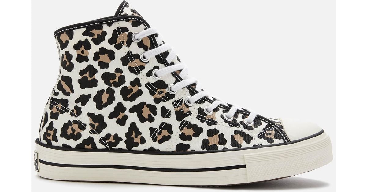 converse leopard trainers