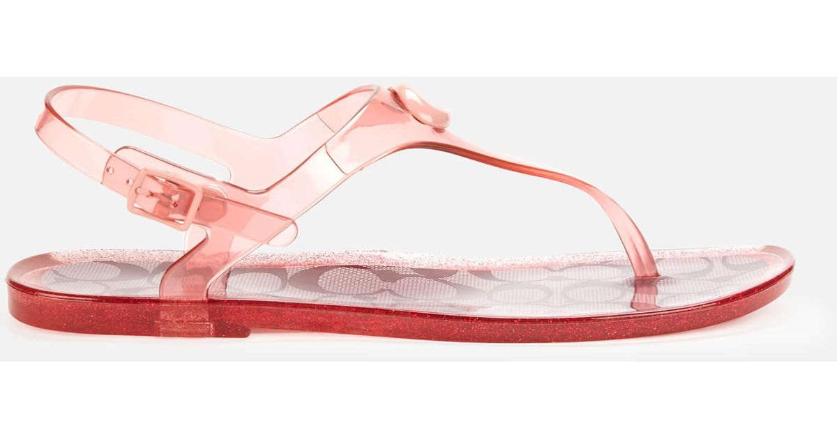 COACH Natalee Rubber Jelly Sandals in Pink | Lyst Canada