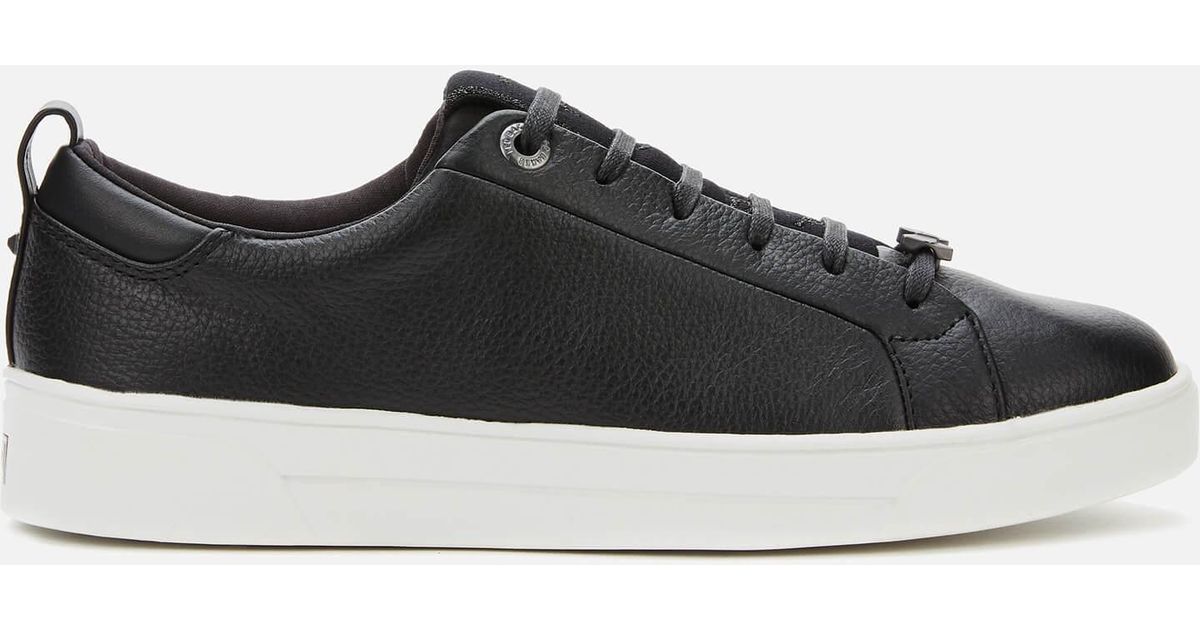 ted baker tedah branded leather trainers