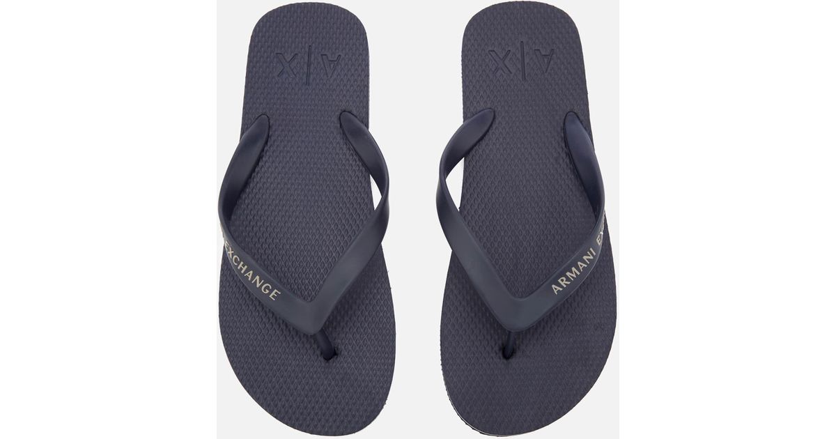 armani exchange mens flip flops