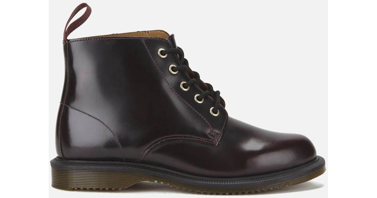 Dr. Martens Emmeline Arcadia Leather 5-eye Boots in Black | Lyst UK
