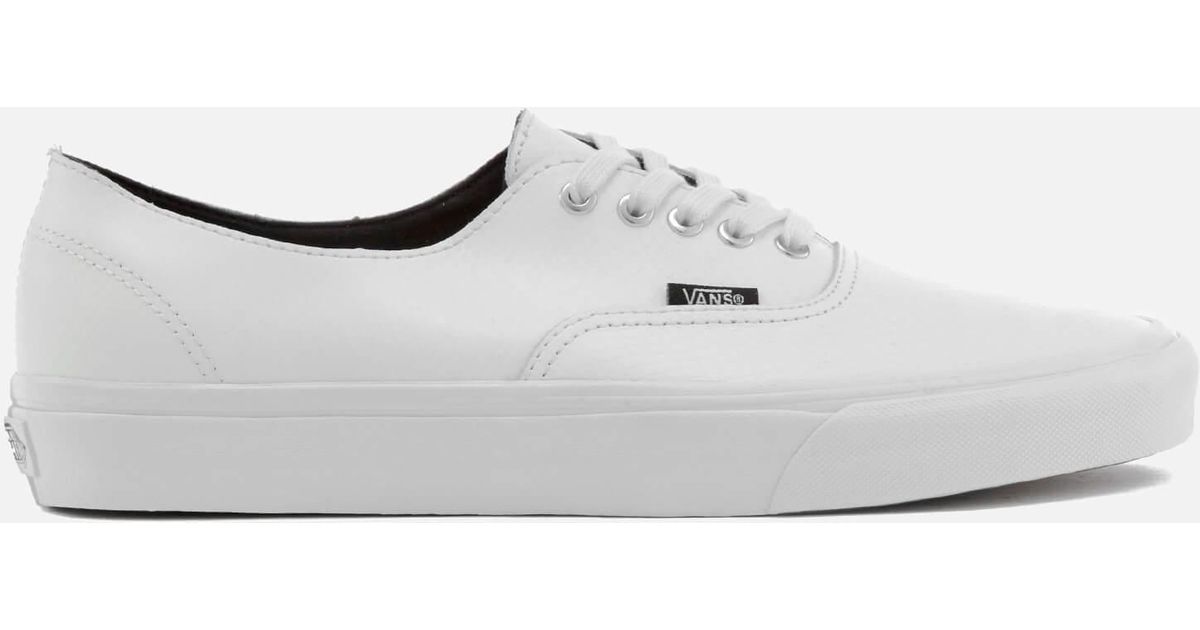 vans authentic decon leather white
