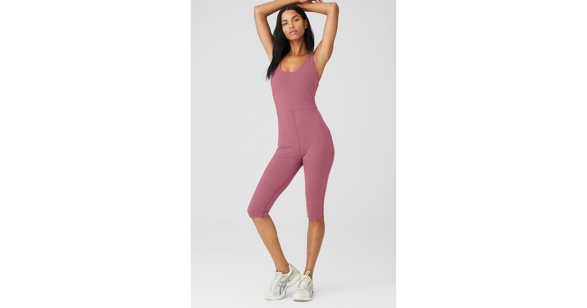 Alo Yoga Alo Yoga Airbrush Physique Onesie in Pink Lyst