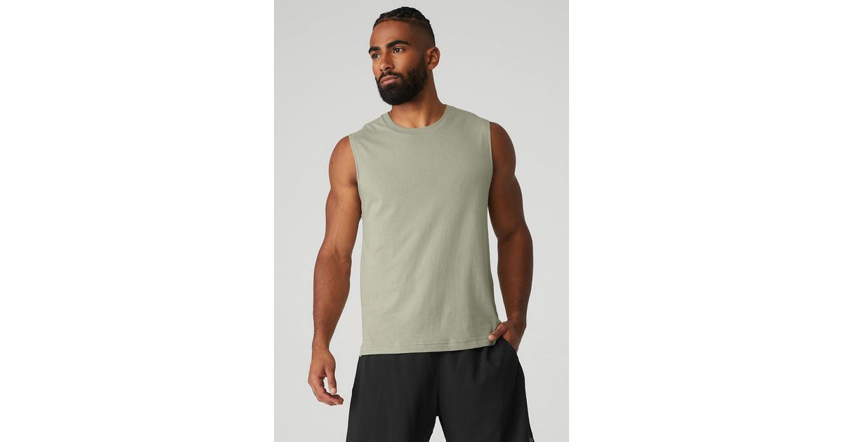 Alo Yoga The Triumph Muscle Tank Top in Green for Men Lyst