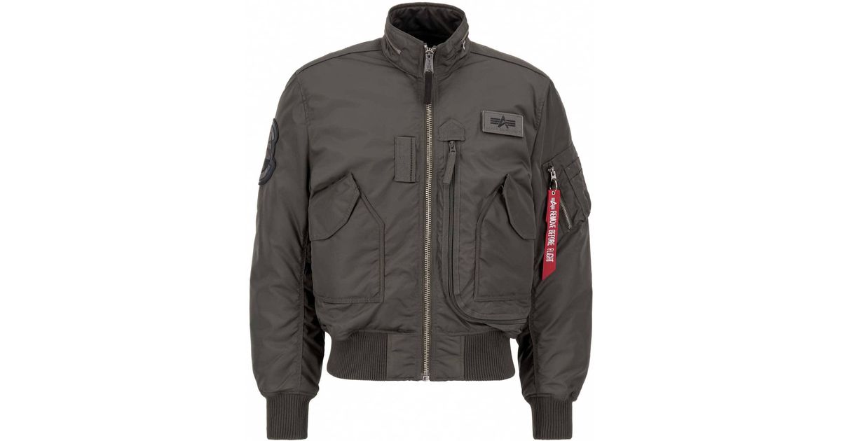 Alpha Industries Engine Jacket in Gray for Men | Lyst