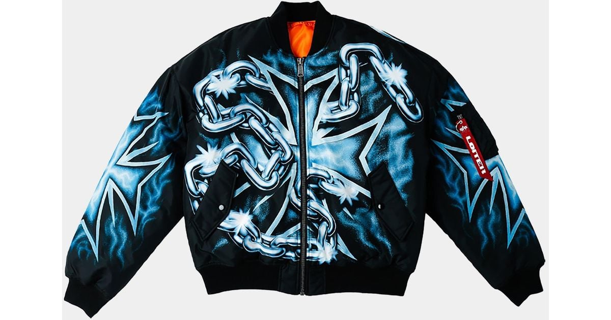 Alpha Industries Loiter X Alpha Ma-1 Bomber Jacket in Blue | Lyst