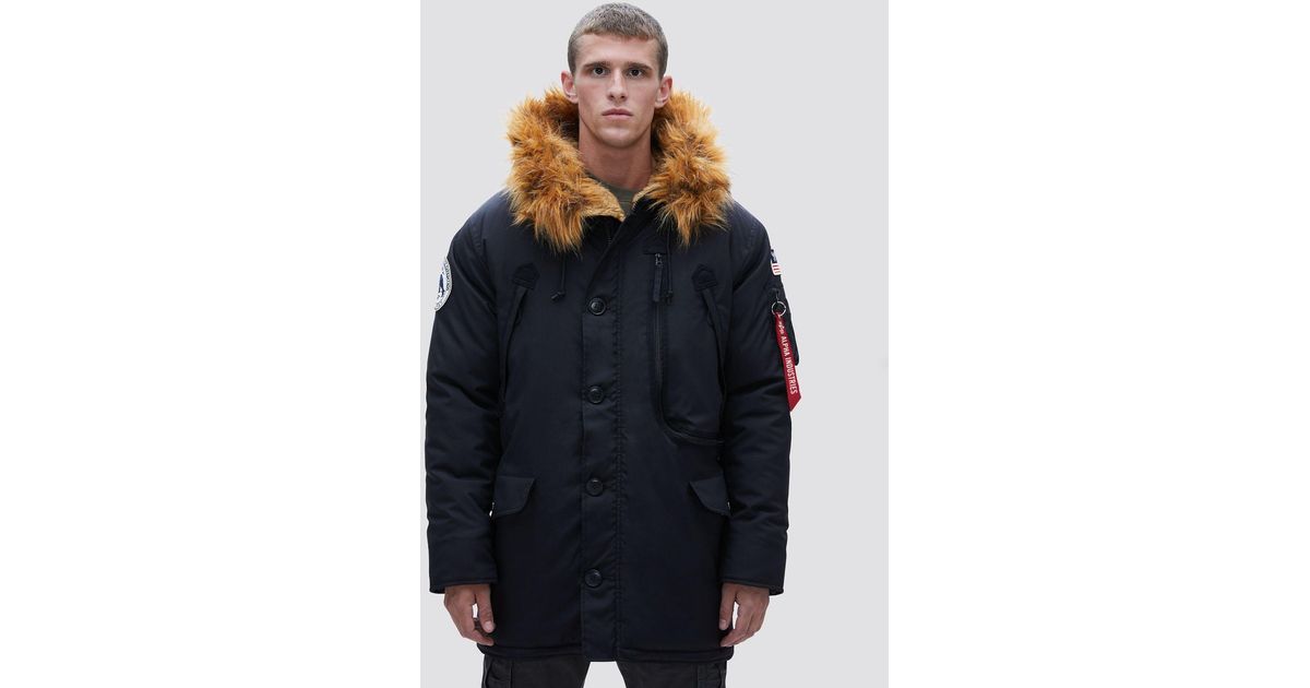 Alpha Industries N-3b Alpine Parka in Black for Men | Lyst