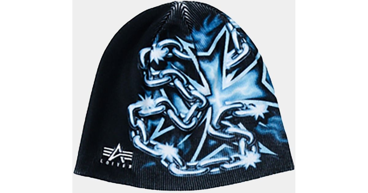 Alpha Industries Loiter X Alpha Beanie in Blue | Lyst
