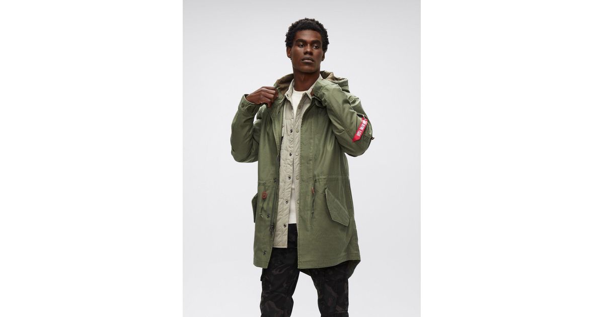 alpha industries parka fishtail