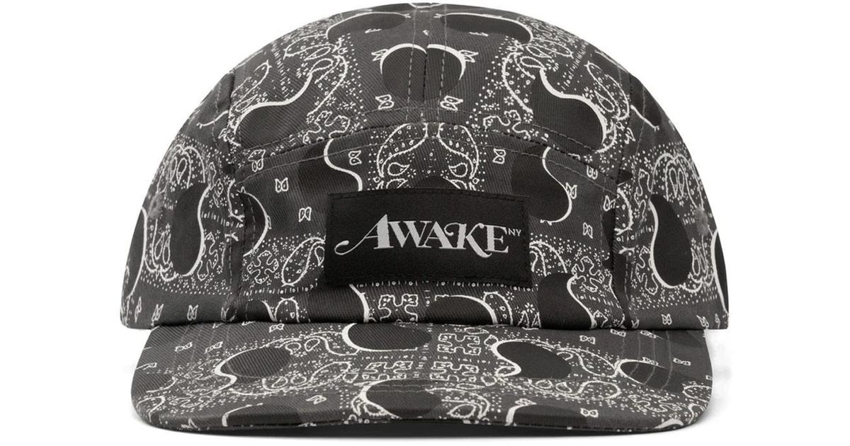 Awake Ny Big Paisley 5 Panel Cap in 