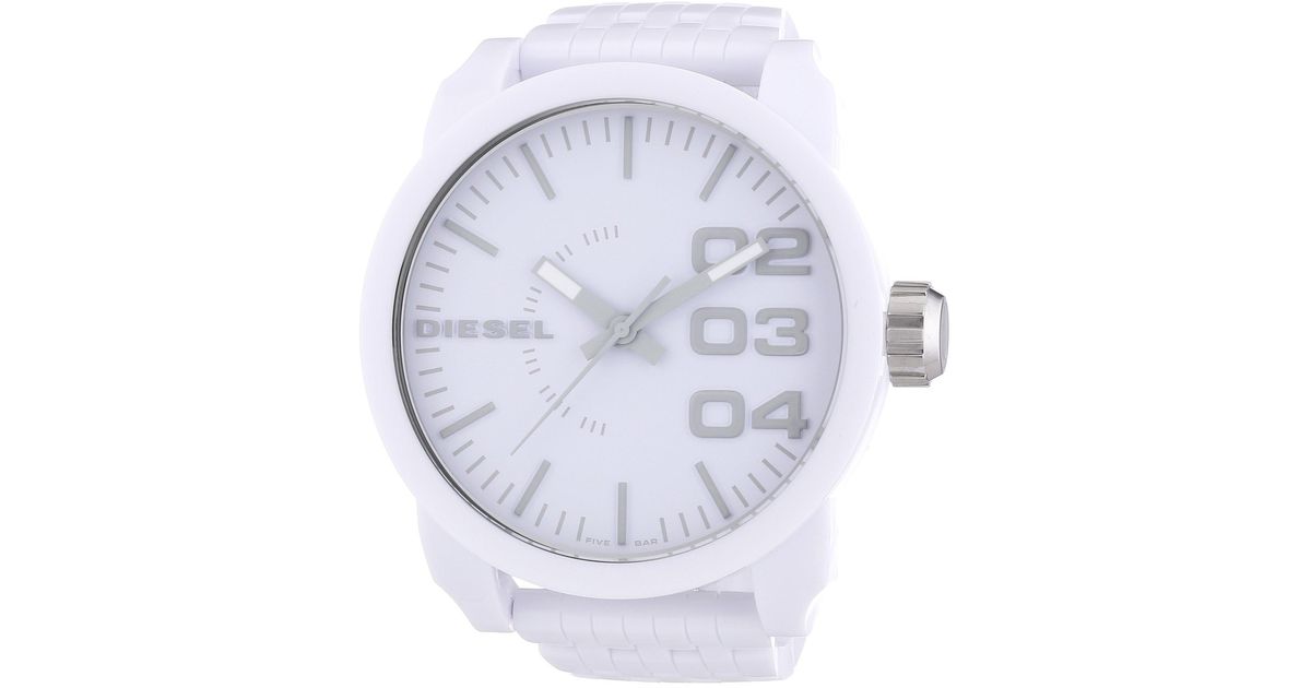 Diesel White Watch 2024 | towncentervb.com