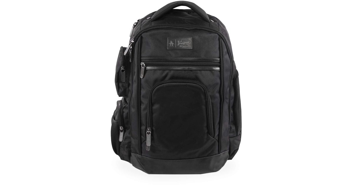 Original Penguin Fletcher Laptop Backpack in Black for Men | Lyst
