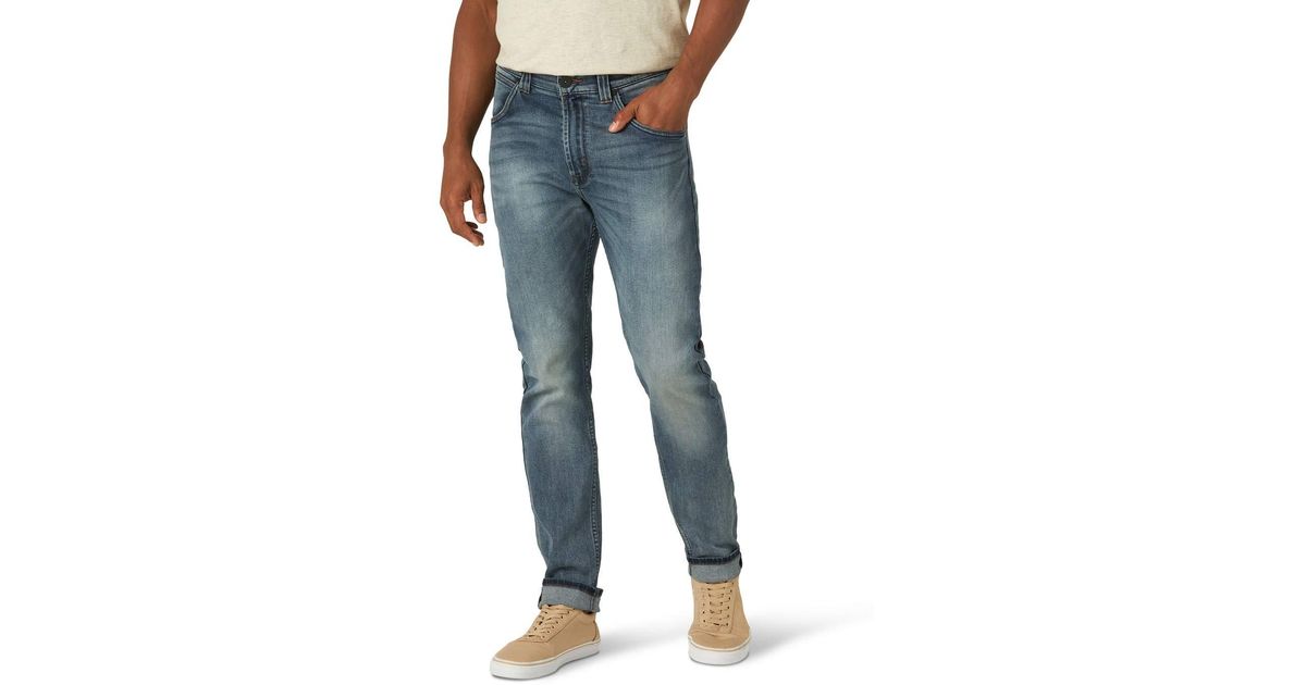 Wrangler Denim Ultra Flex Regular Fit Tapered Jean in Blue for Men - Lyst