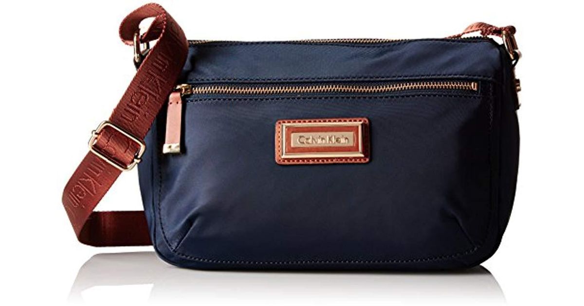Calvin Klein Belfast Nylon Key Item Small Crossbody in Blue Lyst