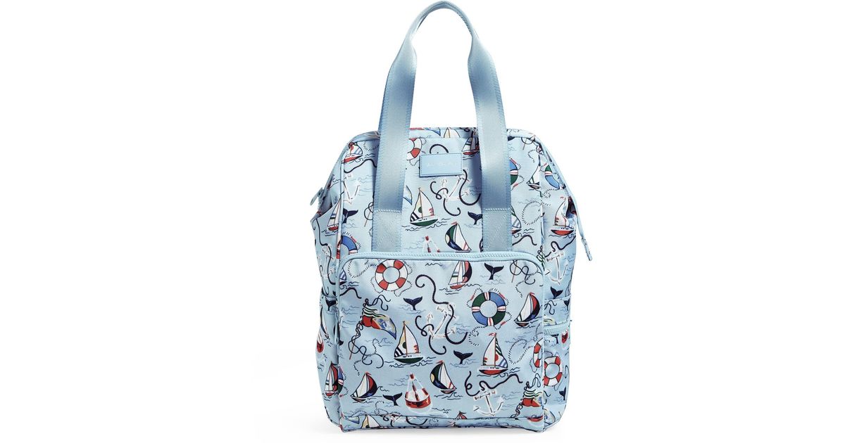 Vera Bradley Recycled Lighten Up Reactive Backpack Cooler in Blue Lyst