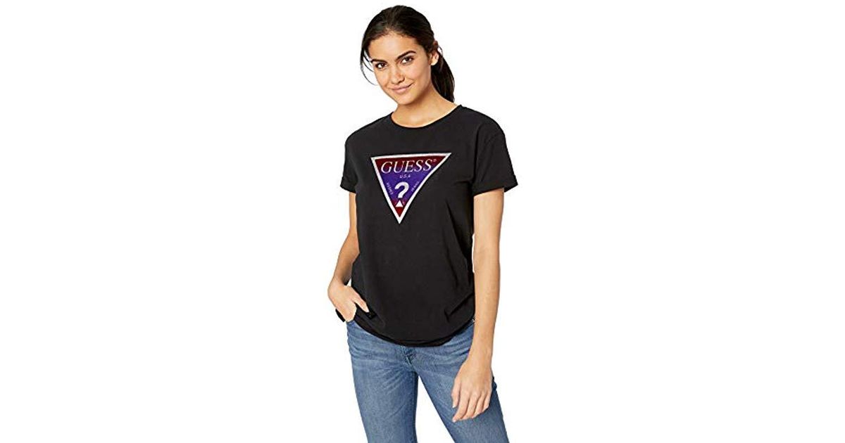 guess longline logo tee